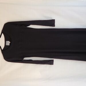Vintage Carol Anderson Petite Black A-Line Long Sleeve Crew Neck Dress